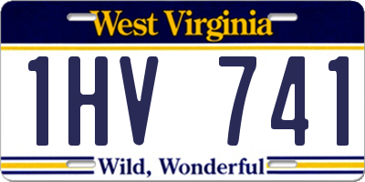 WV license plate 1HV741