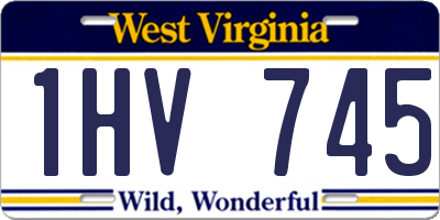 WV license plate 1HV745
