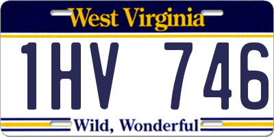 WV license plate 1HV746