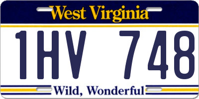 WV license plate 1HV748