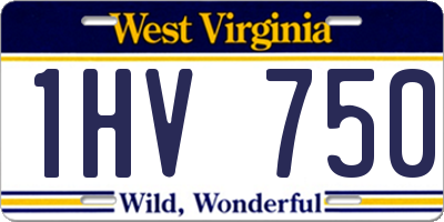 WV license plate 1HV750