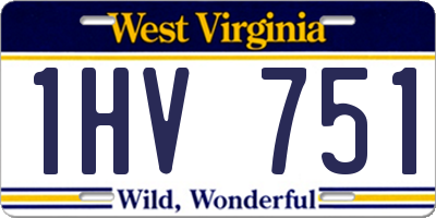 WV license plate 1HV751