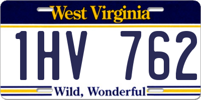 WV license plate 1HV762