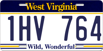 WV license plate 1HV764