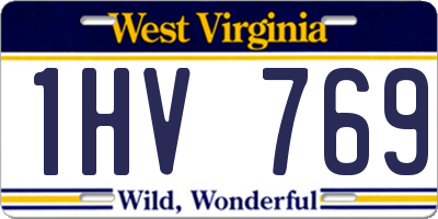WV license plate 1HV769