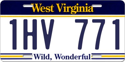WV license plate 1HV771