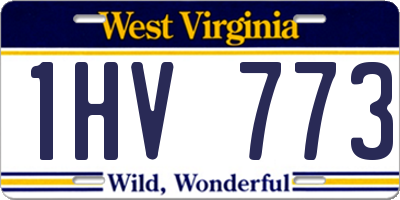 WV license plate 1HV773