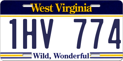 WV license plate 1HV774