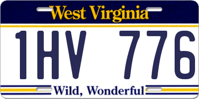 WV license plate 1HV776