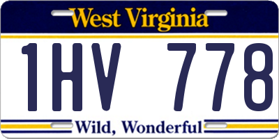 WV license plate 1HV778