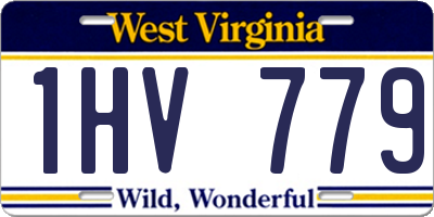WV license plate 1HV779