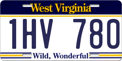 WV license plate 1HV780