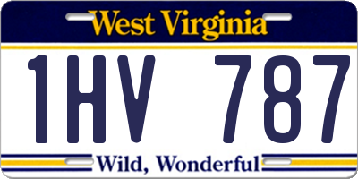 WV license plate 1HV787