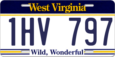 WV license plate 1HV797