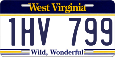 WV license plate 1HV799