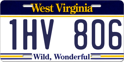 WV license plate 1HV806