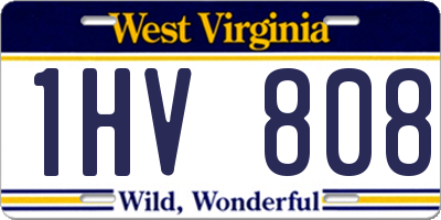 WV license plate 1HV808
