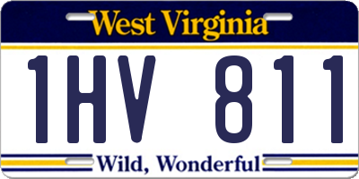 WV license plate 1HV811