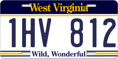 WV license plate 1HV812