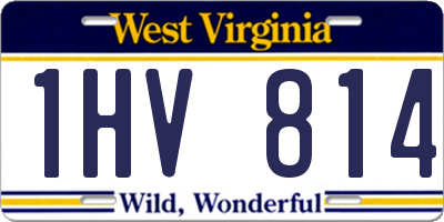 WV license plate 1HV814