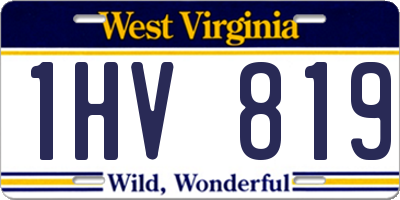 WV license plate 1HV819