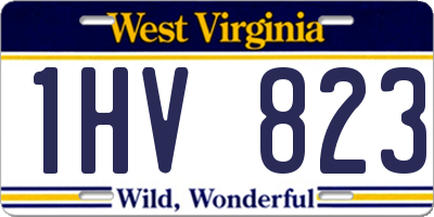 WV license plate 1HV823