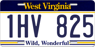 WV license plate 1HV825