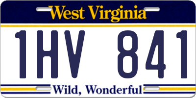 WV license plate 1HV841