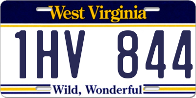 WV license plate 1HV844