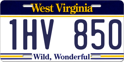 WV license plate 1HV850