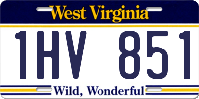 WV license plate 1HV851
