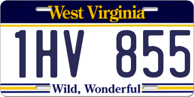 WV license plate 1HV855