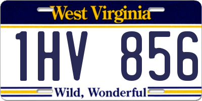 WV license plate 1HV856