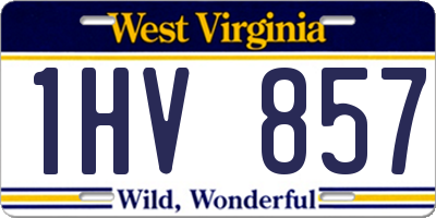 WV license plate 1HV857