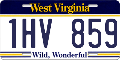 WV license plate 1HV859