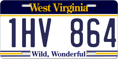 WV license plate 1HV864
