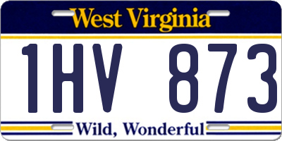 WV license plate 1HV873