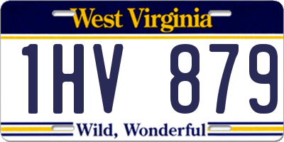 WV license plate 1HV879