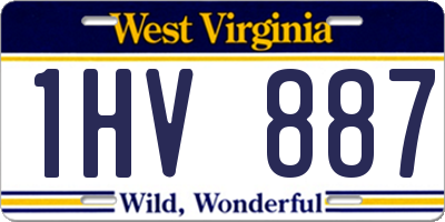WV license plate 1HV887
