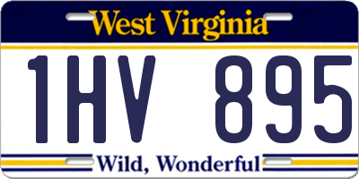 WV license plate 1HV895