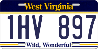 WV license plate 1HV897