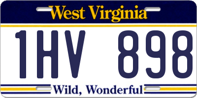 WV license plate 1HV898