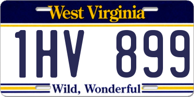 WV license plate 1HV899