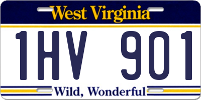 WV license plate 1HV901