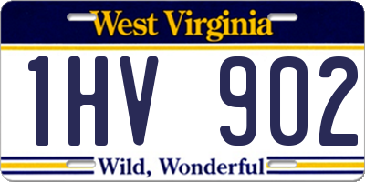WV license plate 1HV902