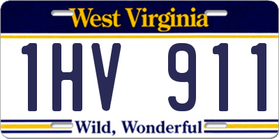 WV license plate 1HV911