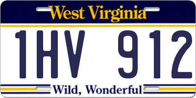 WV license plate 1HV912