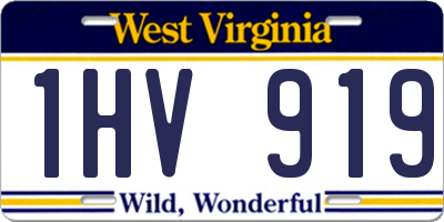 WV license plate 1HV919
