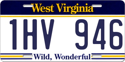 WV license plate 1HV946
