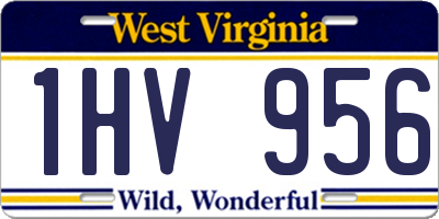 WV license plate 1HV956